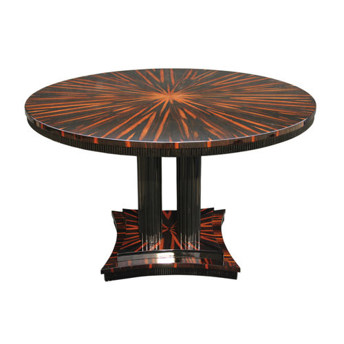 Table à manger Art Déco - T008 - Cygal Art Deco GmbH & Co. KG - en placage de bois / en ébène de macassar / en bois verni brillant