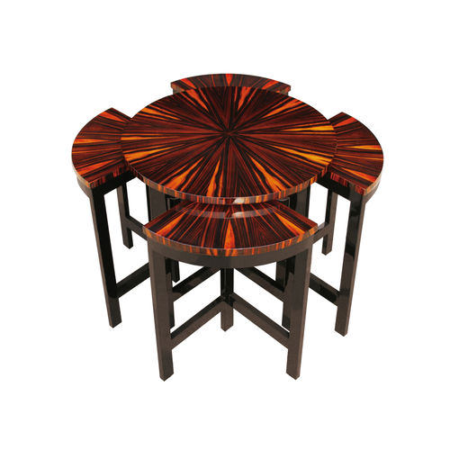 Table d'appoint Art Déco - CT011 - Cygal Art Deco GmbH & Co. KG - en placage de bois / en bois verni brillant / avec piètement en bois