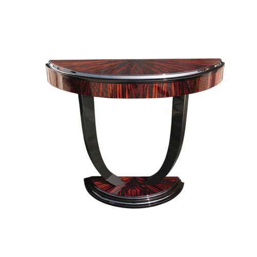 Console Art Déco - KS001 - Cygal Art Deco GmbH & Co. KG - en bois verni brillant / en ébène de macassar / avec piètement en bois vernis