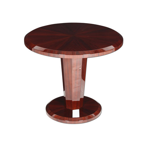 Guéridon Art Déco - BS012 - Cygal Art Deco GmbH & Co. KG - en bois verni brillant / en bois de rose / avec piètement en bois vernis