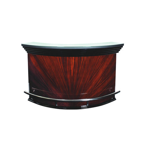 Banque d'accueil courbée - B002 - Cygal Art Deco GmbH & Co. KG - en palissandre / en verre / en acier inoxydable
