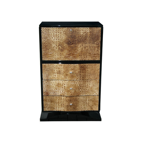 Meuble bar pour bar - B012 - Cygal Art Deco GmbH & Co. KG - Art Déco / en ébène de macassar / en cuir