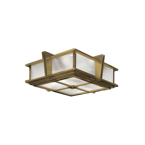 Plafonnier Art Déco - L002 - SKY II - Cygal Art Deco GmbH & Co. KG - carré / en verre / en laiton