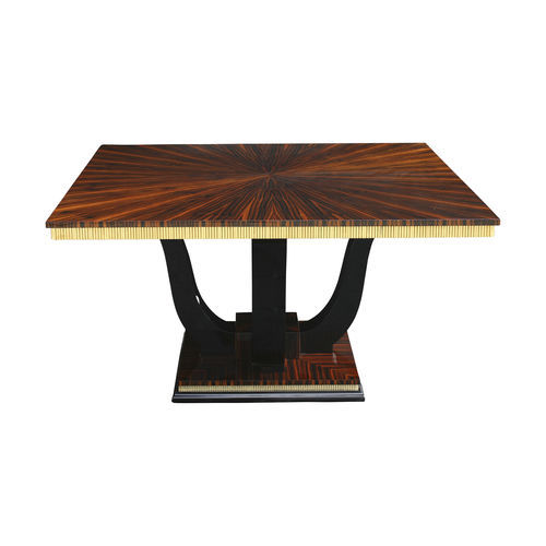Table basse Art Déco - CT001 - Cygal Art Deco GmbH & Co. KG - en ébène de macassar / en bois verni brillant / avec piètement en ébène de macassar