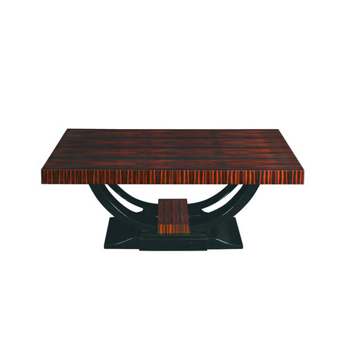 Table basse Art Déco - CT016 - Cygal Art Deco GmbH & Co. KG - en ébène de macassar / en bois verni brillant / avec piètement en ébène de macassar