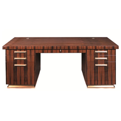 Bureau sur pied - D028 - Cygal Art Deco GmbH & Co. KG - Art Déco / en ébène de macassar / droit