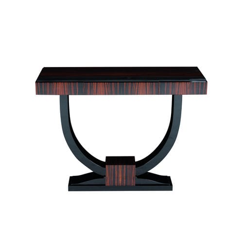 Console Art Déco - KS003 - Cygal Art Deco GmbH & Co. KG - en bois verni brillant / en ébène de macassar / avec piètement en ébène de macassar