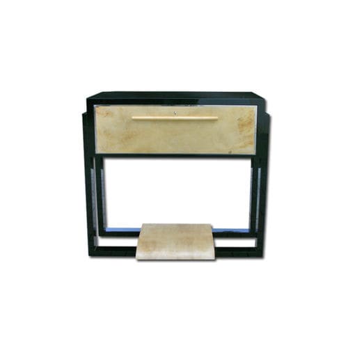 Meuble bar Art Déco - B015 - Cygal Art Deco GmbH & Co. KG - en acier inoxydable / en cuir / en parchemin