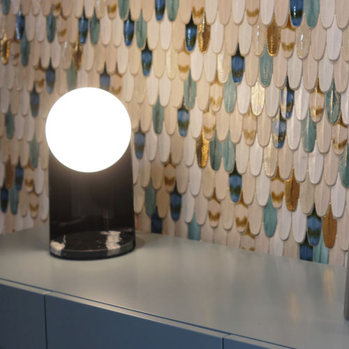 Lampe de table - GUAZZA - selène illuminazione - en métal / en verre / en marbre