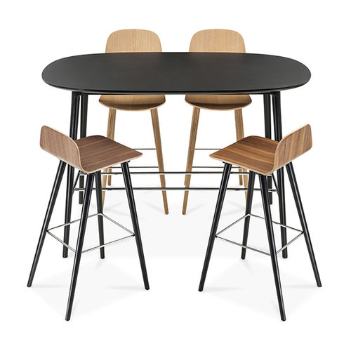 Table mange-debout design scandinave - BOSTON - Danerka - en chêne / en placage de bois / en MDF stratifié
