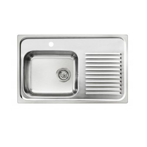 Évier 1 bac - CITY : CI80 - Intra Teka - avec égouttoir / en inox / encastrable