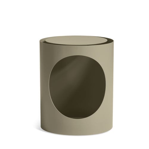 Table d'appoint contemporaine - TABL  - WOUD - en métal peint / avec piètement en métal peint / ronde