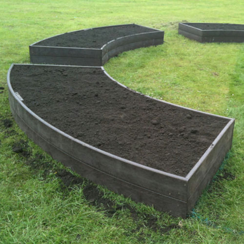 Jardinière en plastique recyclé - Lankhorst - rectangulaire / carrée / contemporaine