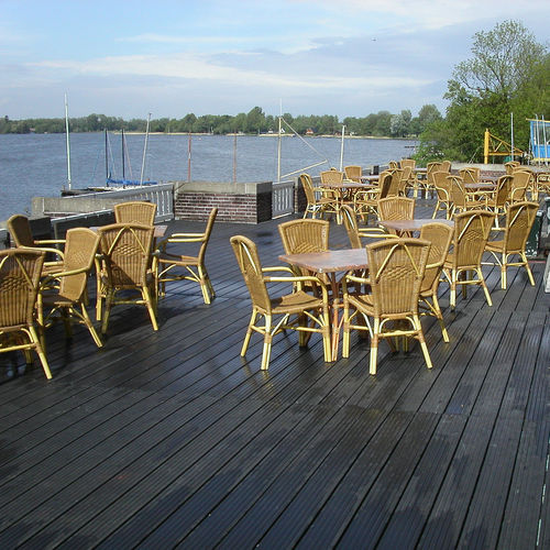 Lame de terrasse en plastique recyclé - Lankhorst - aspect bois / professionnelle / durable