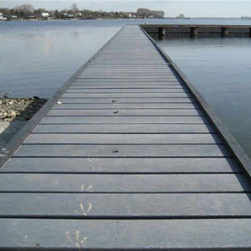 Ponton en plastique recyclé - Marine decking - Lankhorst - fixe