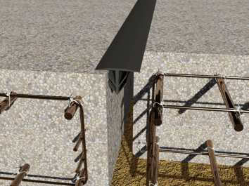Joint de dilatation PVC - EP - Leschuplast - pour dalle de béton de plancher