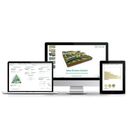 Logiciel de calcul géotechnique - EROSION CONTROL - NAUE - pour structures en béton