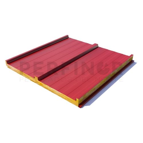 Panneau sandwich isolant pour toiture - PERFINOR - 2 faces métalliques / âme en laine minérale / haute résistance
