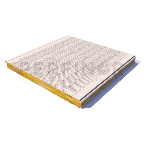 Panneau sandwich acoustique pour mur - PERFINOR - 2 faces métalliques / âme en laine minérale / Euroclasse A2-s1-d0