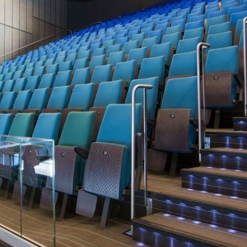 Chaise d'auditorium contemporaine - Granada - Jezet Seating - d'intérieur / en tissu ignifuge / avec piètement en métal peint