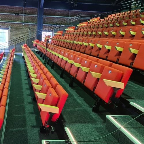 Chaise d'auditorium contemporaine - Volta - Jezet Seating - d'intérieur / en tissu ignifuge / avec piètement en métal peint
