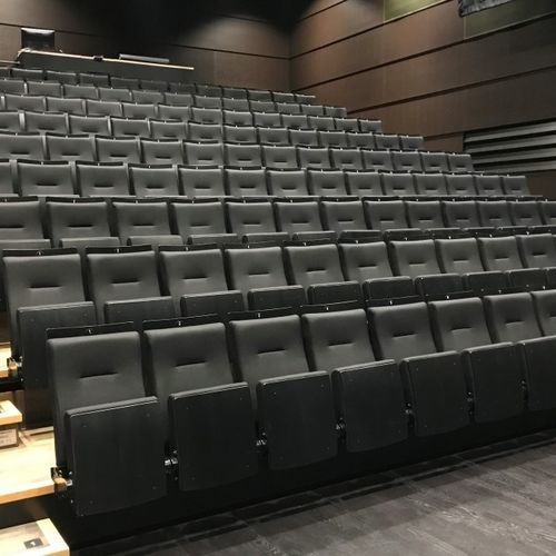 Chaise d'auditorium contemporaine - Monza - Jezet Seating - d'intérieur / en tissu ignifuge / pliante