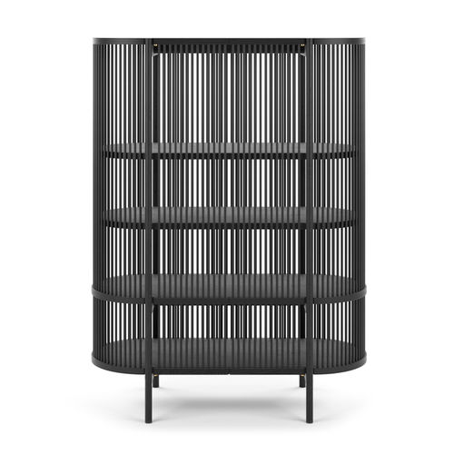 Vitrine armoire contemporaine - BASTONE: WITH DOORS - Poiat | Furniture - à poser / en chêne / en bois massif