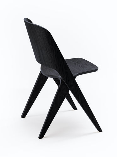 Chaise de salle à manger contemporaine - LAVITTA – BLACK - Poiat | Furniture - d'intérieur / en chêne / en contreplaqué moulé
