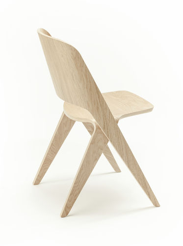 Chaise de salle à manger contemporaine - LAVITTA - OAK - Poiat | Furniture - d'intérieur / en chêne / en contreplaqué moulé