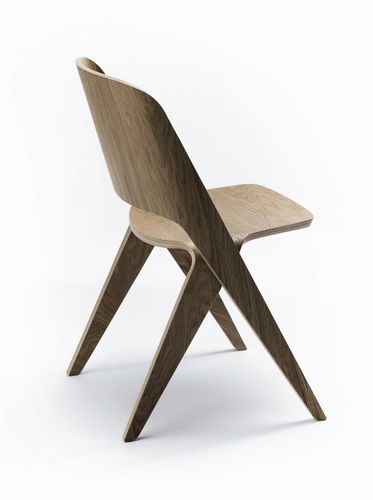 Chaise de salle à manger contemporaine - LAVITTA - DARK OAK - Poiat | Furniture - d'intérieur / en chêne / en contreplaqué moulé