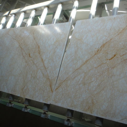 Plaque de pierre en marbre - GOLDEN SPIDER - MOSCHOU SA Marmi Graniti - pour sol / murale / polie
