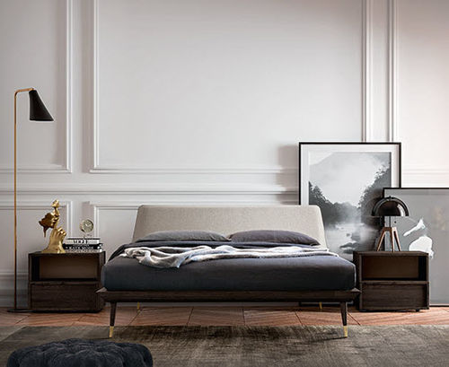 Lit double - MILAN 2019 - Callesella - contemporain / avec tête de lit / en tissu