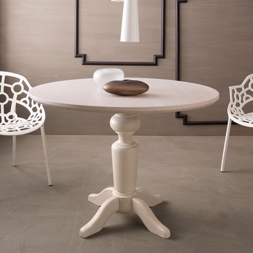 Table à manger classique - Callesella - en bois / ronde / piètement central