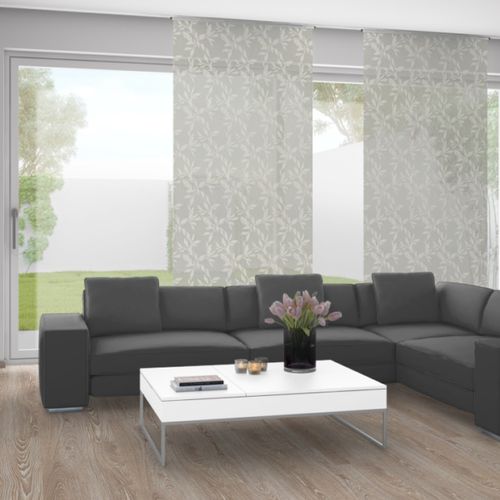 Voilage à fleurs - FLINT 9911 - ado goldkante - en viscose / en polyester / lavable