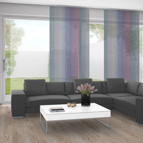 Voilage à rayures - LIMITS 3452 - ado goldkante - en polyester / lavable / transparent