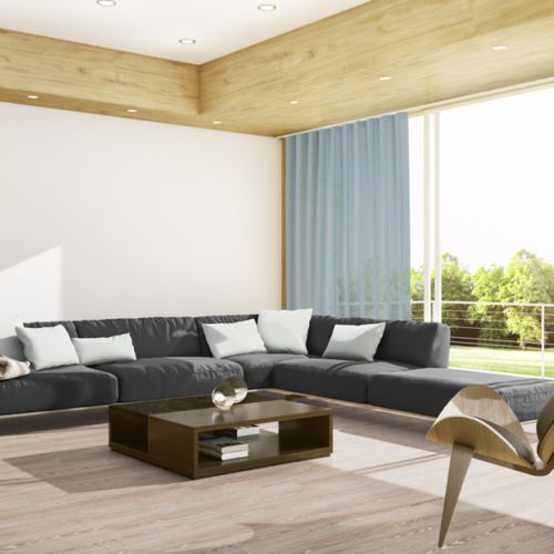 Tissu pour rideaux - AWARD 3454 - ado goldkante - uni / en polyester / en coton