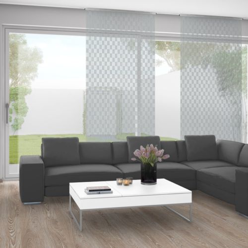 Tissu pour rideaux - SPORTY 3463 - ado goldkante - à carreaux / polyester FR / lavable