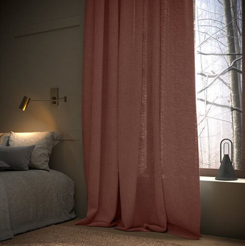 Tissu pour rideaux - EASY - ado goldkante - uni / en polyester / en lin