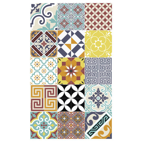 Tapis contemporain - ECLECTIC- E10 - BEIJA FLOR - à motif / en vinyle / rectangulaire