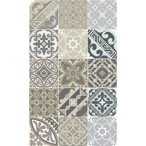 Tapis contemporain - ECLECTIC- E4 - BEIJA FLOR - à motif / en vinyle / rectangulaire