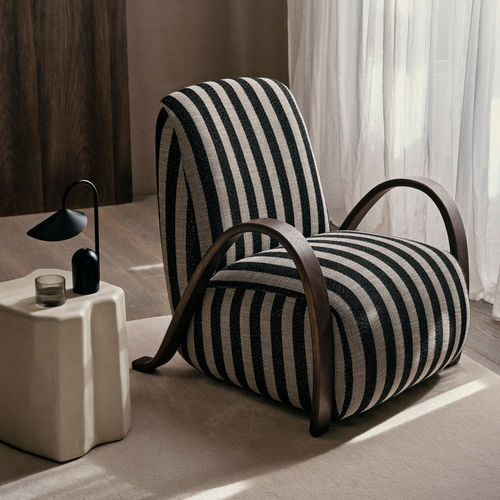 Fauteuil contemporain - Buur - Ferm Living - en tissu / en chêne / sur mesure