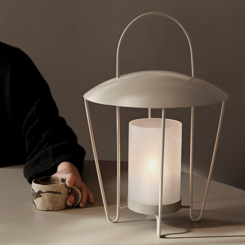 Lanterne contemporaine - Abri - Ferm Living - en verre / en acier inoxydable / autres sources