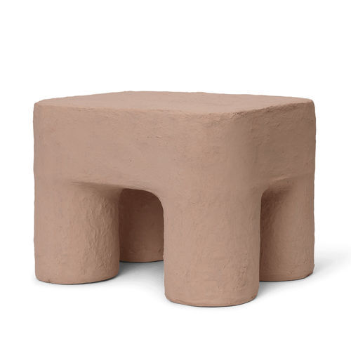 Tabouret contemporain - Podo - Ferm Living - en coton / en carton ondulé / avec piètement en carton