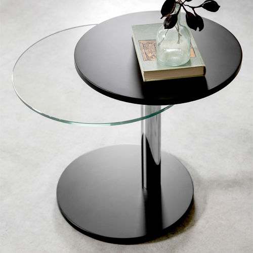 Table d'appoint contemporaine - ECLIPSE - MASIS - en verre / ronde / résidentielle