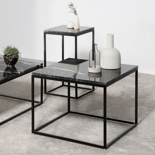 Table d'appoint contemporaine - TOPIC  - MASIS - plaquée bois / en MDF laqué / en marbre