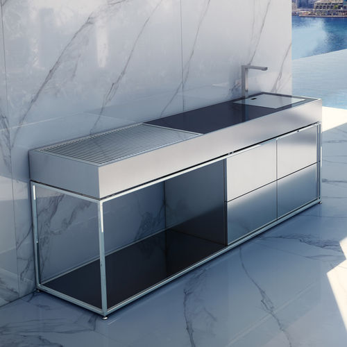 Cuisine d'extérieur - COCOA - Fesfoc - contemporaine / en inox / de grande taille