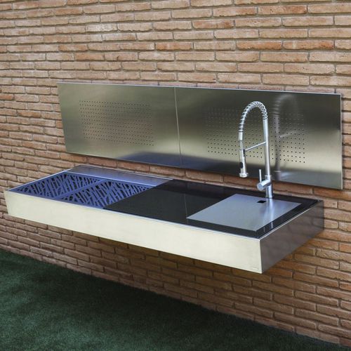 Îlot de cuisine en acier inoxydable - KRAKATOA ELITE  - Fesfoc - en granite / de taille moyenne / professionnel