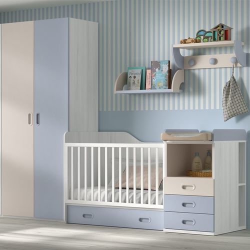 Lit pour bébé évolutif - Formas 22 – F312 - Glicerio Chaves - simple / contemporain / avec table à langer intégrée