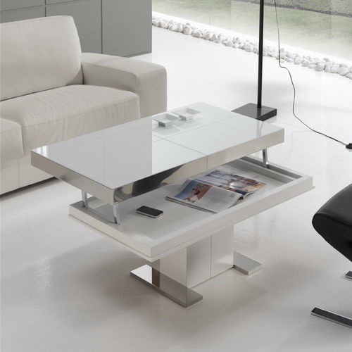 Table basse contemporaine - INTEMPO - Indesan - en verre / en bois / en céramique
