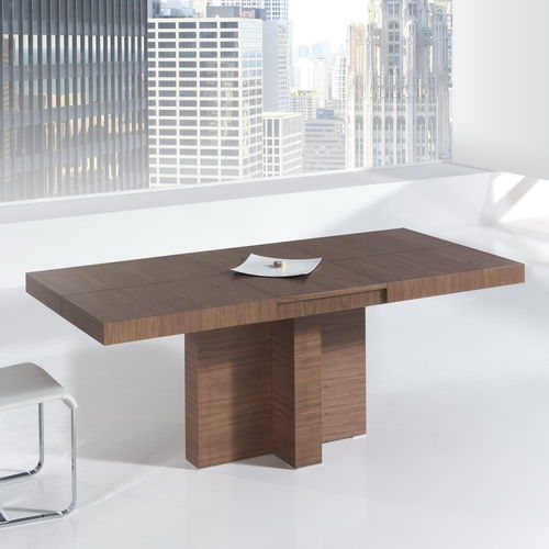 Table à manger contemporaine - TOTEM - Indesan - en bois / en verre / en céramique